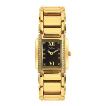 ซื้อ/ขาย Julius นาฬิกาข้อมือผู้หญิง สาย/ตัวเรือน โลหะผสม รุ่น J812 (gold/bl)