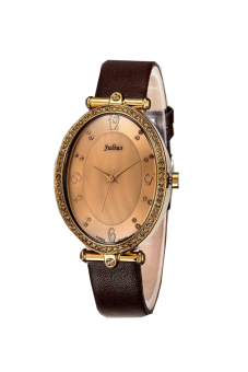 2561 Julius นาฬิกาสำหรับผู้หญิง สายหนัง รุ่น JA-362 น้ำตาล