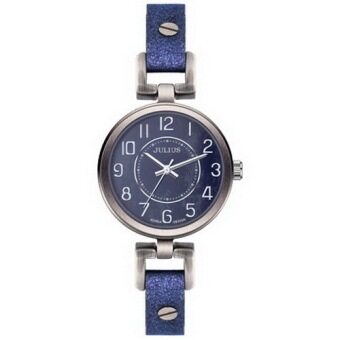 ประเทศไทย Julius นาฬิกาข้อมือผู้หญิง สีน้ำเงิน สายหนัง รุ่น JA-845B