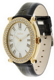 2561 Julius นาฬิกาข้อมือผู้หญิง สีดำ สาย PU รุ่น JA-460D