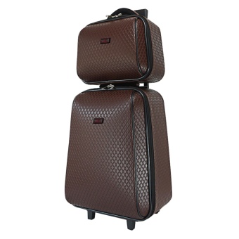POLO กระเป๋าเดินทาง ล้อลาก เซ็ทคู่ 20 นิ้ว/14 นิ้ว รุ่น New Swanky W003BR (Brown)