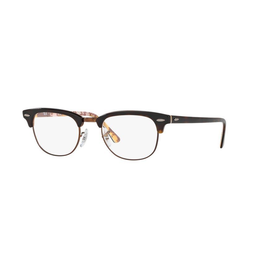 Ray-Ban แว่นสายตา รุ่น Clubmaster RX5154 - Havana On Tex Camuflage (5650) Size 49 Demo Lens