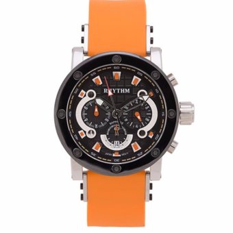 ซื้อ/ขาย RHYTHM นาฬิกาข้อมือชาย รุ่น I1203R08 สายยางซิลิโคนสีส้ม