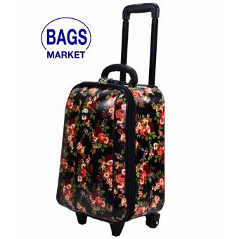 Romar Polo กระเป๋าเดินทาง 16/12 นิ้ว เซ็ทคู่ Code 369-5 Rose-Red (Black)