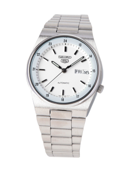 ซื้อ/ขาย SEIKO 5 Automatic นาฬิกา รุ่น SNXM17 สีเงิน ขอบขาว
