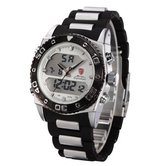 ราคา Shark นาฬิกาข้อมือแฟชั่น 2 ระบบ ดิจิตอล-อนาล็อก CAT SHARK สายข้อมือยางแนวใหม่ ไฟ LED เวลา-วัน-วันที่ SH177