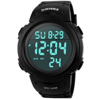 SKMEI นาฬิกาแฟชั่น ดิจิตอล กันน้ำ ผู้ชาย รุ่น 1068 สีดำ Sport Waterproof Digital LED Men Watch - Black