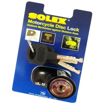 Solex กุญแจ ล็อคดิสมอเตอร์ไซค์ ล็อคจักรยาน รุ่น 9025 (สีดำ) Solex กุญแจ ล็อคดิสมอเตอร์ไซค์ ล็อคจักรยาน รุ่น 9025 (สีดำ)