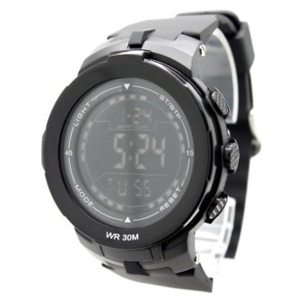 2561 Sport Watch SAMDA นาฬิกาข้อมือชาย-หญิง สายยาง Digital 3 ฟังก์ชั่น - SM007 (Black-B)
