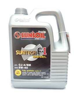 SUN'SOIL Suntech F-1 Deisel Fully Synthetic API : CJ-4/SM SAE : 5W-40 ขนาด 5L Bronze SUN'SOIL Suntech F-1 Deisel Fully Synthetic API : CJ-4/SM SAE : 5W-40 ขนาด 5L Bronze