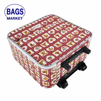 Wheal กระเป๋าเดินทางเซ็ทคู่ 16/12 นิ้ว Code 604911 B-Bear Brown (Red)