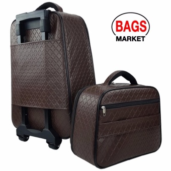 WHEAL กระเป๋าเดินทางเซ็ทคู่ 18/14 นิ้ว ระบบรหัสล๊อค Chanel Classic Code F780718-2 (Dark Brown) ลิขสิทธิ์แบรนด์แท้ จากโรงงานผู้ผลิตโดยตรง