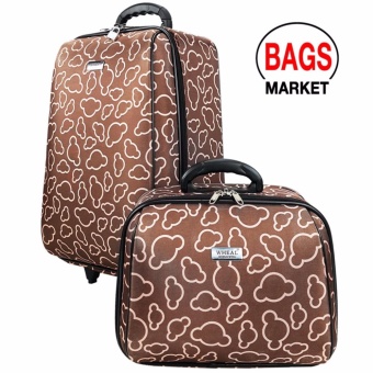 Wheal กระเป๋าเดินทางเซ็ทคู่ ลิขสิทธิ์ของแท้ ขนาด 20/14 นิ้ว Code FBL7720-6 Micky Mouse (Brown)