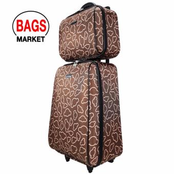 Wheal กระเป๋าเดินทางเซ็ทคู่ ลิขสิทธิ์ของแท้ ขนาด 20/14 นิ้ว Code FBL7720-6 Micky Mouse (Brown)